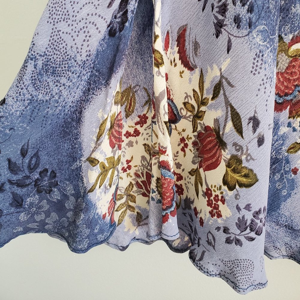 Vintage blue floral maxi skirt - Picture 7 of 9